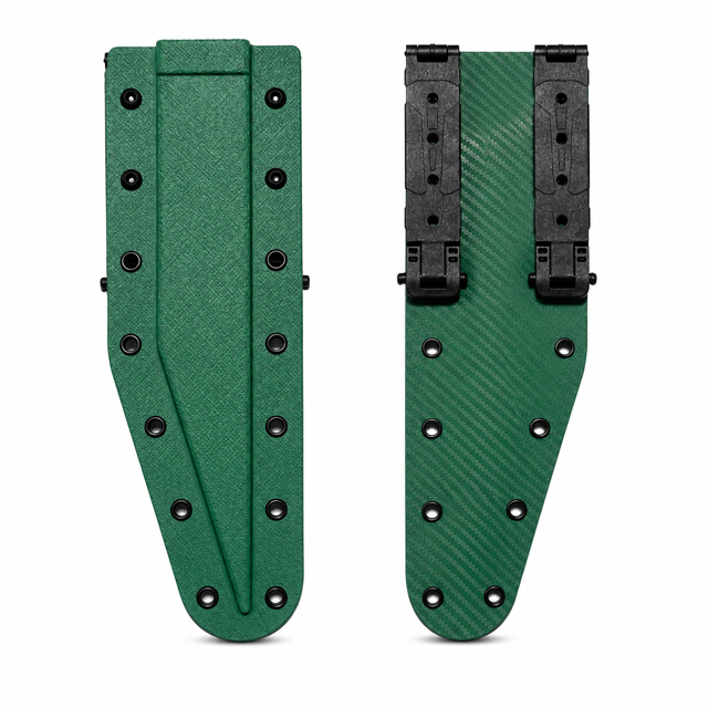 Green CF MOLLE holster side view — Williams Key carry