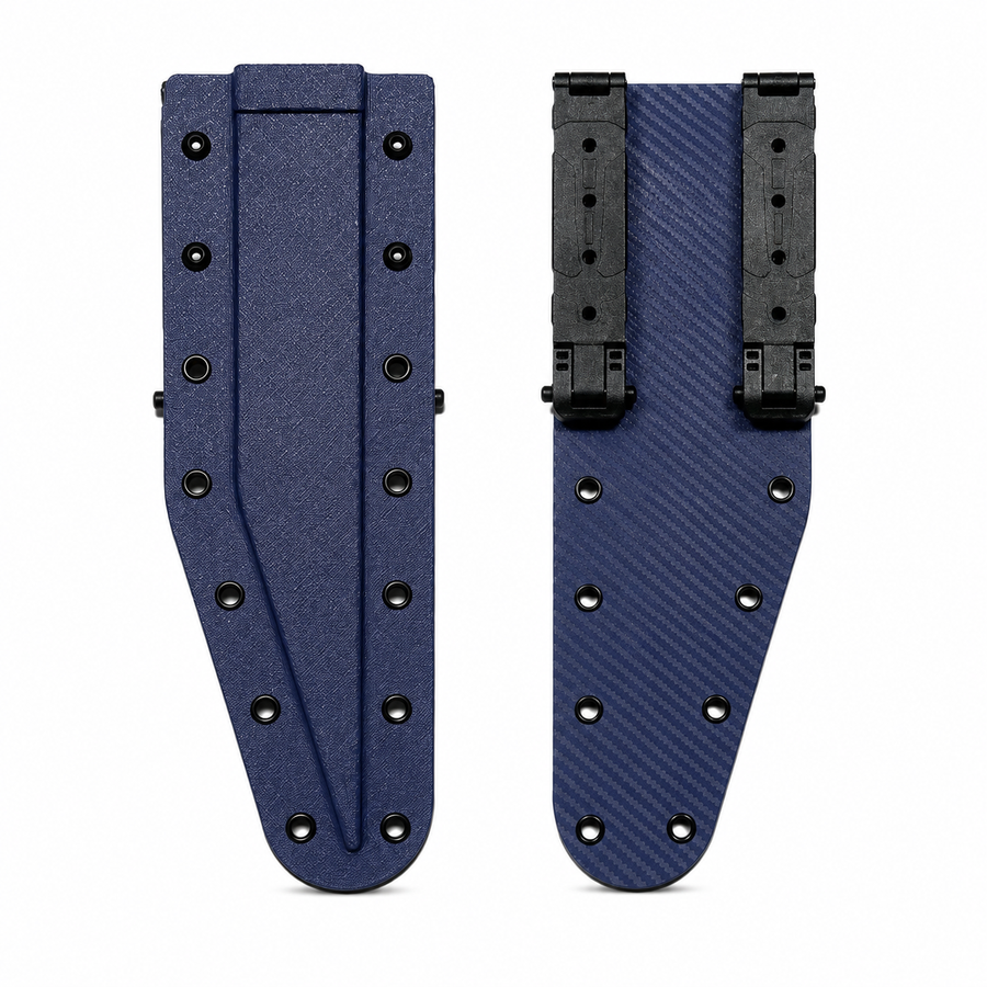 Blue CF MOLLE holster side view — Williams Key carry